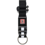Chrome Mini Buckle Key Chain - Black/Black