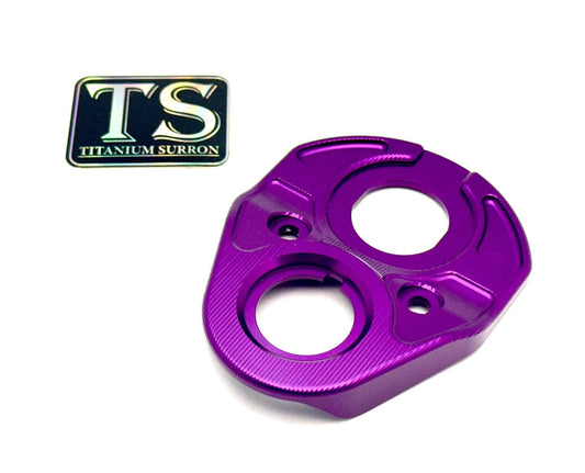 Titanium Surron Aluminum Key Cover/ USB Plate for E-Ride Pro Purple