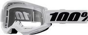 100% STRATA 2 GOGGLE WHITE CLEAR LENS