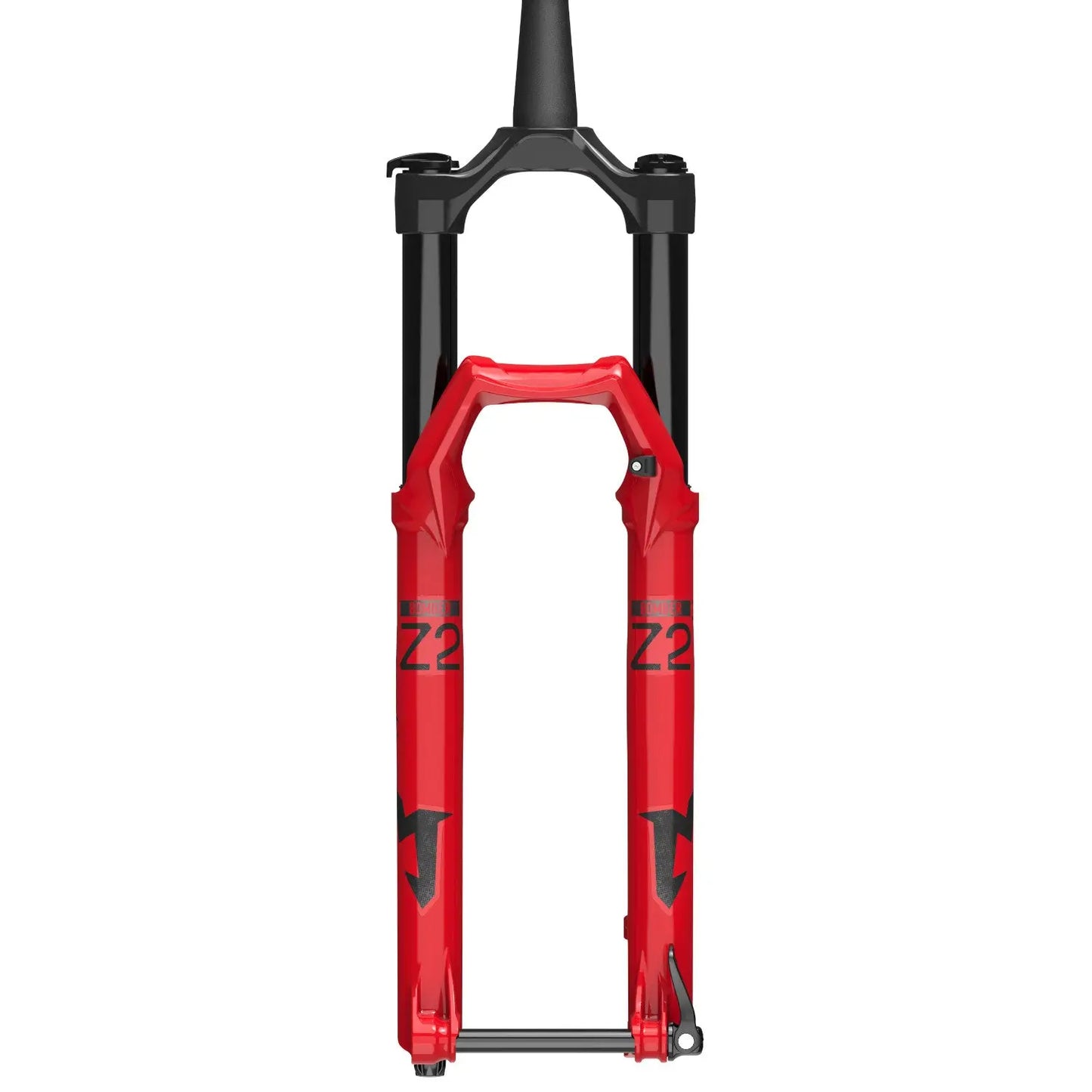 Marzocchi Bomber Z2 Suspension Fork: 29", 140mm, Rail Damper, 15 x 110mm, 44mm Offset, Gloss Red Marzocchi