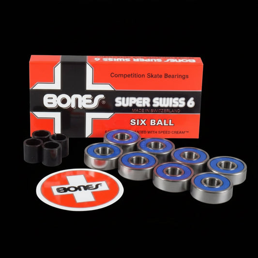 Bones Super Swiss 6 Skate Bearings 8-Pack Bones