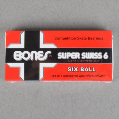 Bones Super Swiss 6 Skate Bearings 8-Pack Bones