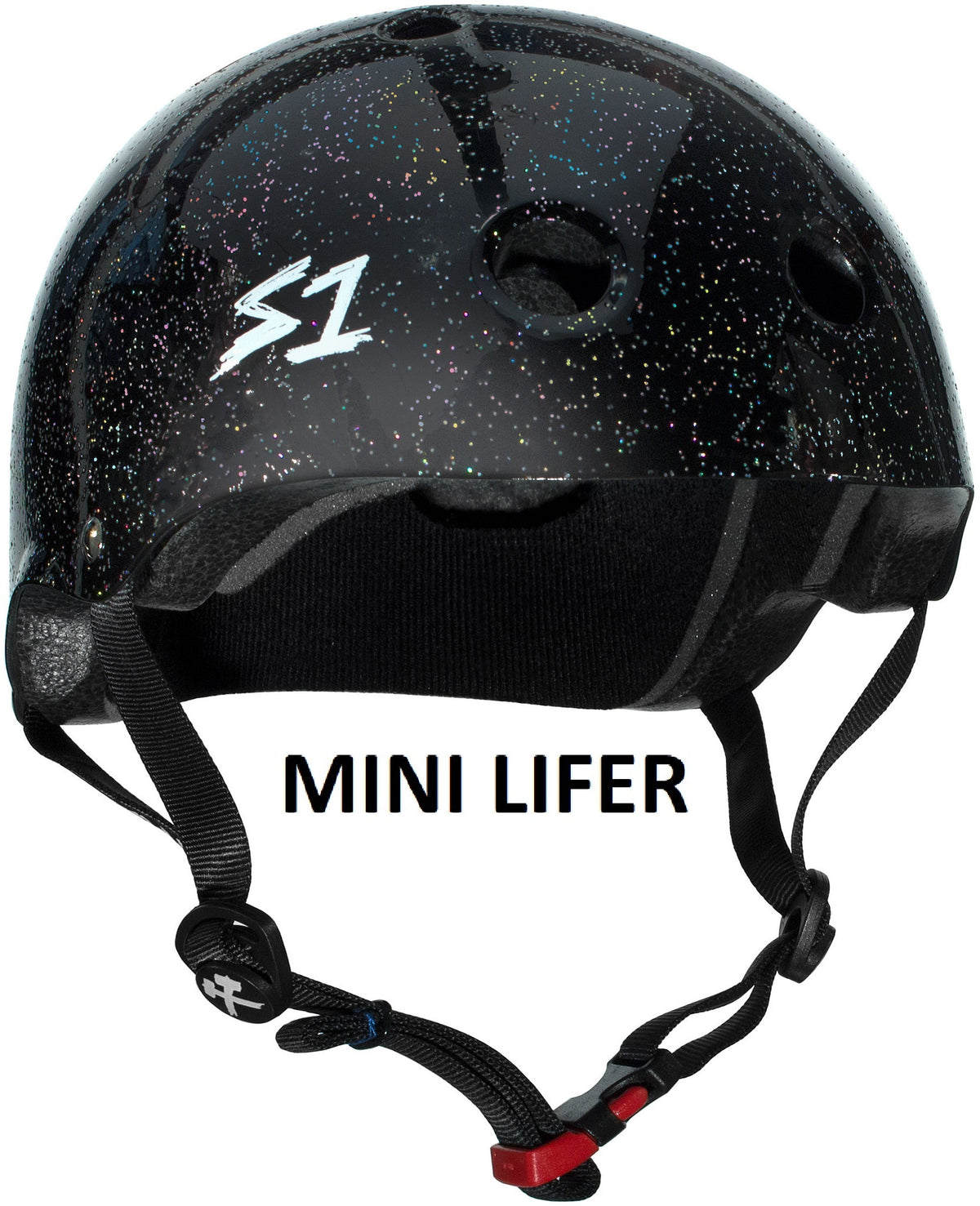S1 Mini Lifer Helmet Black Gloss Glitter Large