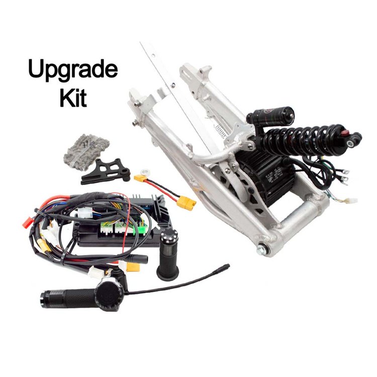 Burromax Extended LONG Swingarm TT1600R Performance Upgrade, 2.5Kw Motor, 120mm Over Stock Extended Swing Arm, 230mm Shock and 60A Controller (#16057)