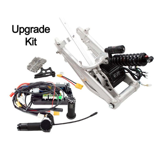 Burromax Extended LONG Swingarm TT1600R Performance Upgrade, 2.5Kw Motor, 120mm Over Stock Extended Swing Arm, 230mm Shock and 60A Controller (#16057)