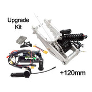 Burromax Extended LONG Swingarm TT1600R Performance Upgrade, 2.5Kw Motor, 120mm Over Stock Extended Swing Arm, 230mm Shock and 60A Controller (#16057) Burromax