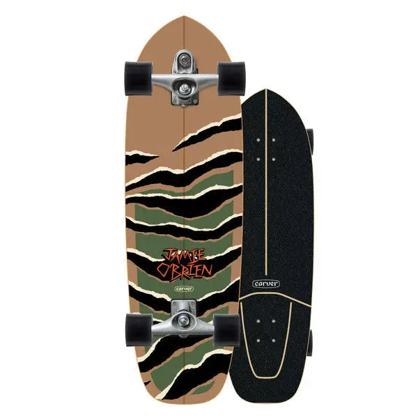 Carver C7 Raw 33.5" J.O.B Camo Tiger Surfskate Complete (2022) Carver Skateboards
