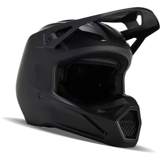 Fox Racing V1 Solid Helmet - Matte Black