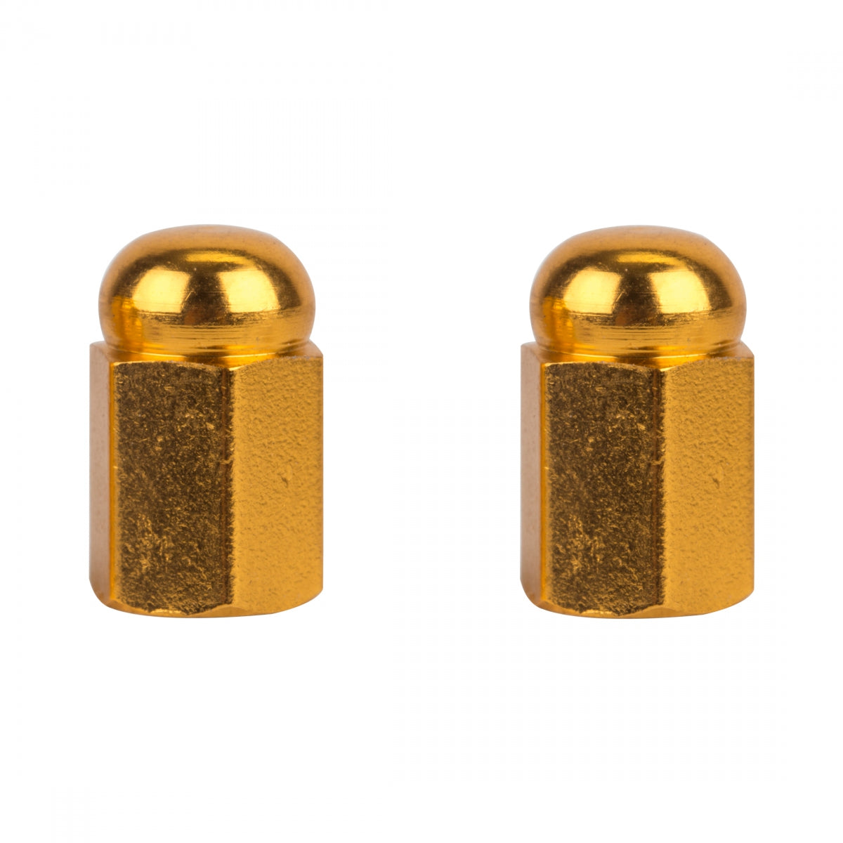 Trik Topz Hex Dome GoldValve Caps (1pr)