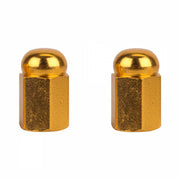 Trik Topz Hex Dome GoldValve Caps (1pr)