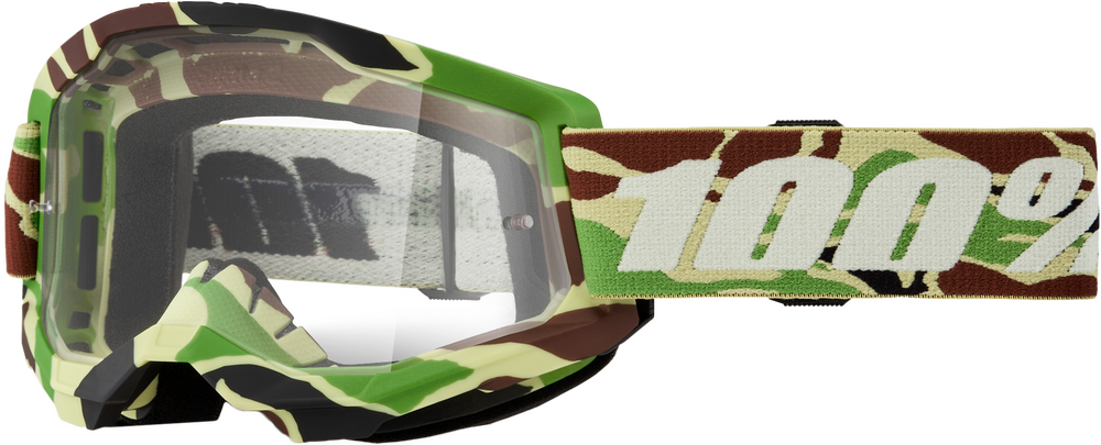 100% STRATA 2 GOGGLE WAR CAMO CLEAR LENS