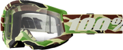100% STRATA 2 GOGGLE WAR CAMO CLEAR LENS