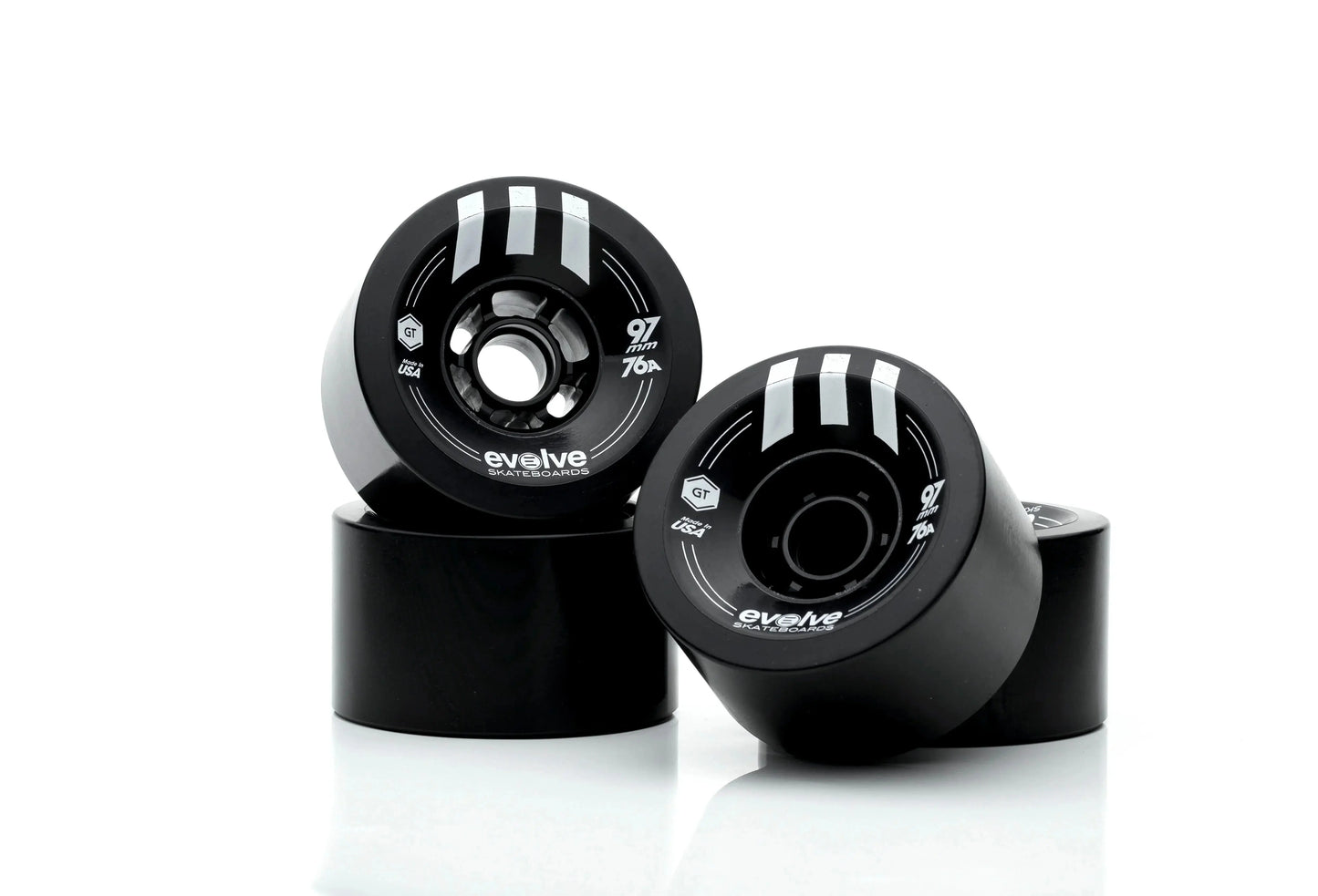 Evolve Skateboards GTR Street Conversion Wheels Kit 97mm - Black (32T) Evolve