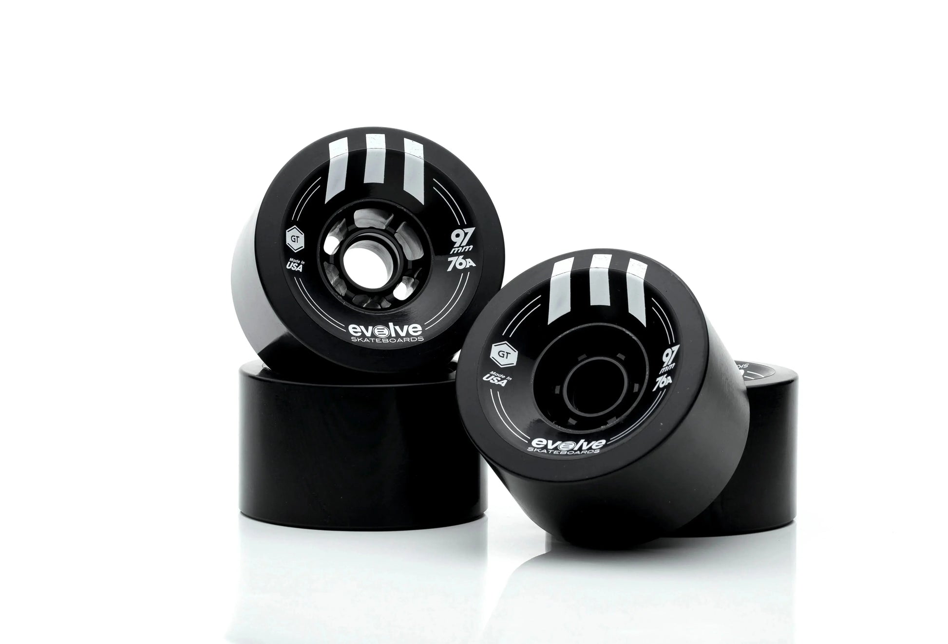 Evolve Skateboards GTR Street Conversion Wheels Kit 97mm - Black (32T) Evolve