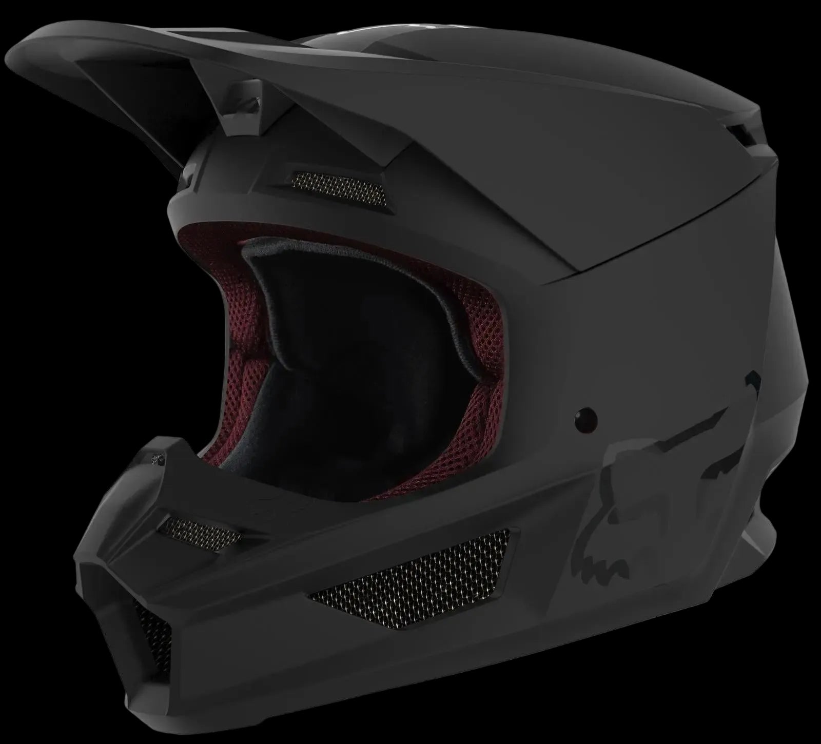 Fox Racing Youth V1 Full-Face Helmet - Matte Black, Small Fox Racing