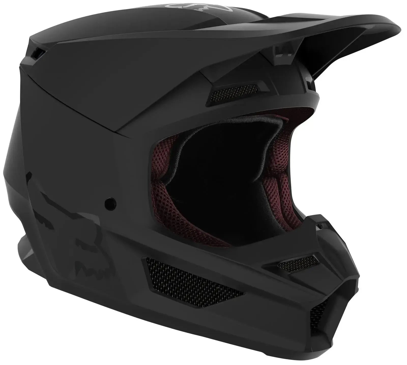 Fox Racing Youth V1 Full-Face Helmet - Matte Black, Small Fox Racing
