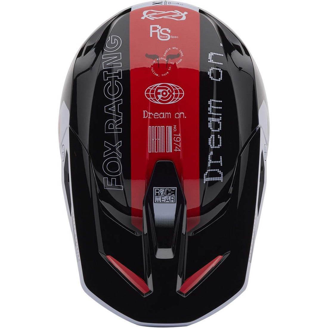 Fox Racing V1 Spec Helmet [FLO RED] - Small