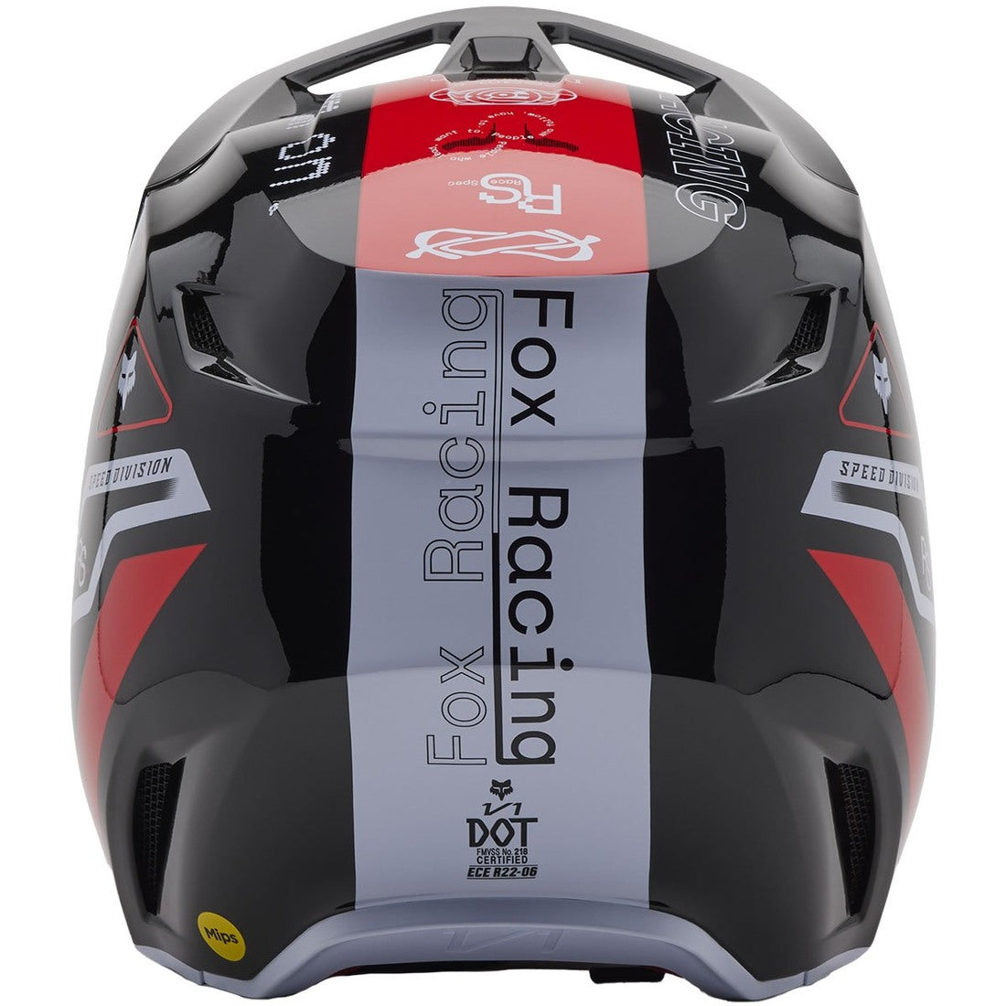 Fox Racing V1 Spec Helmet [FLO RED] - Small