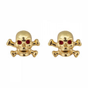 Trik Topz Skull-X bones Gold Valve Caps (1pr)