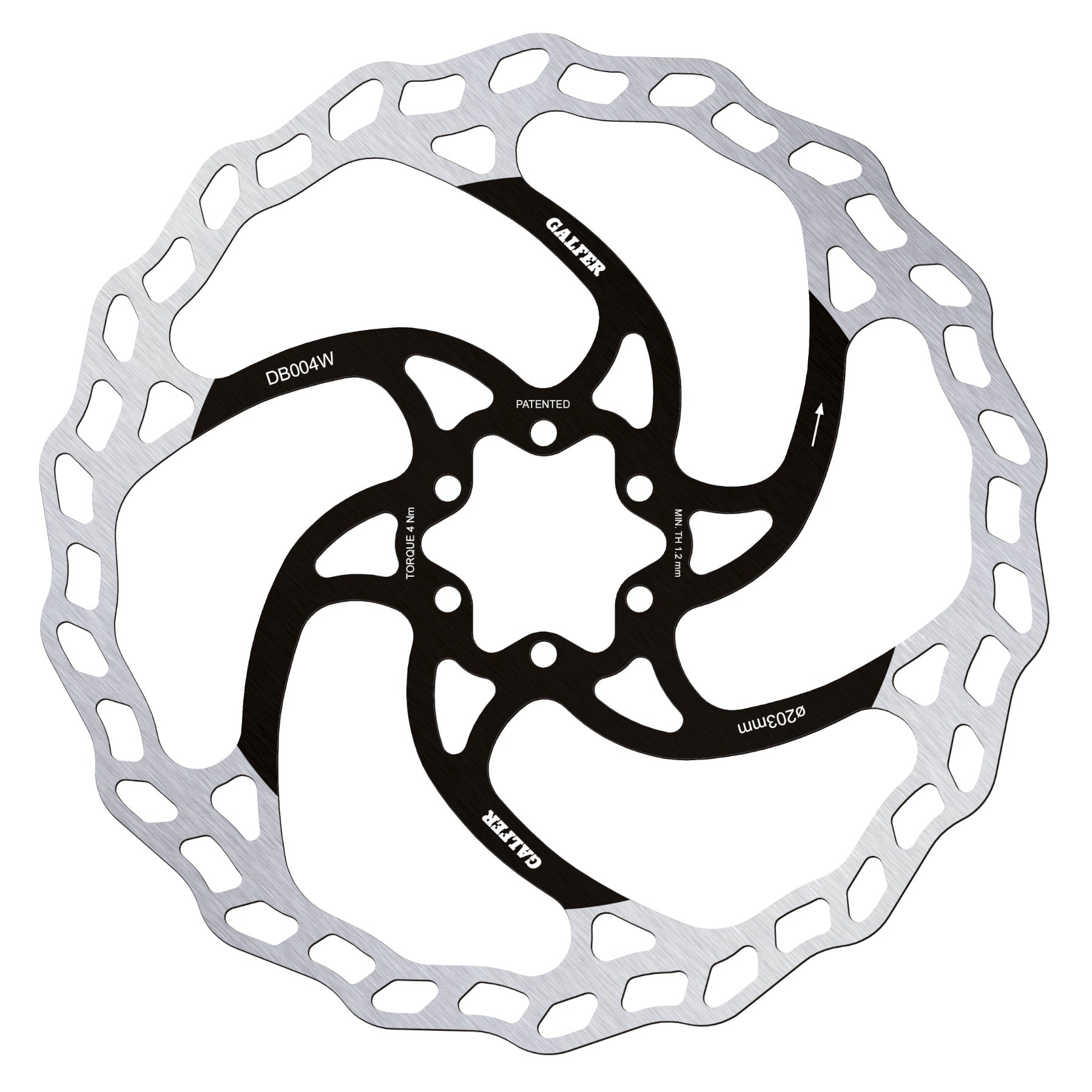 Galfer MTB 6-Bolt Disc Brake Rotor 203mm (1.8mm)