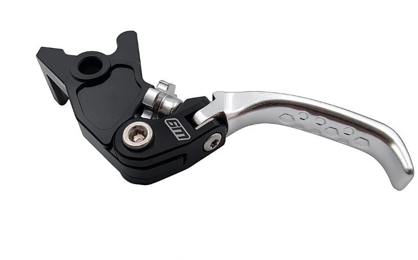 Warp 9 Racing Emoto Folding Brake Lever Silver Anodized (Left)