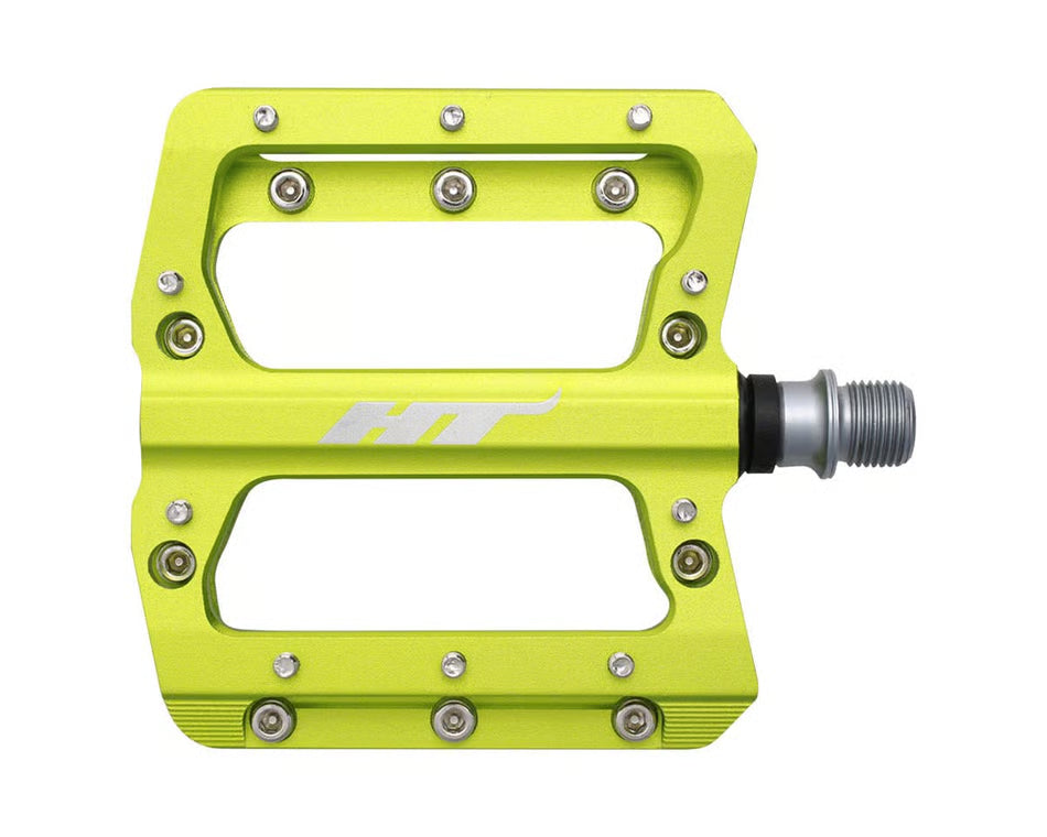 HT AN14A 9/16" Aluminum Nano Platform Pedals - Apple Green