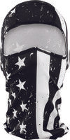 BALACLAVA POLYESTER BLACK WHITE FLAG