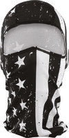 BALACLAVA POLYESTER BLACK WHITE FLAG