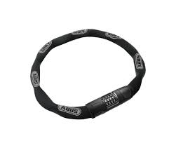 Abus 8808C/110 8mm Square Chain Lock - Combination 3.7'  Black