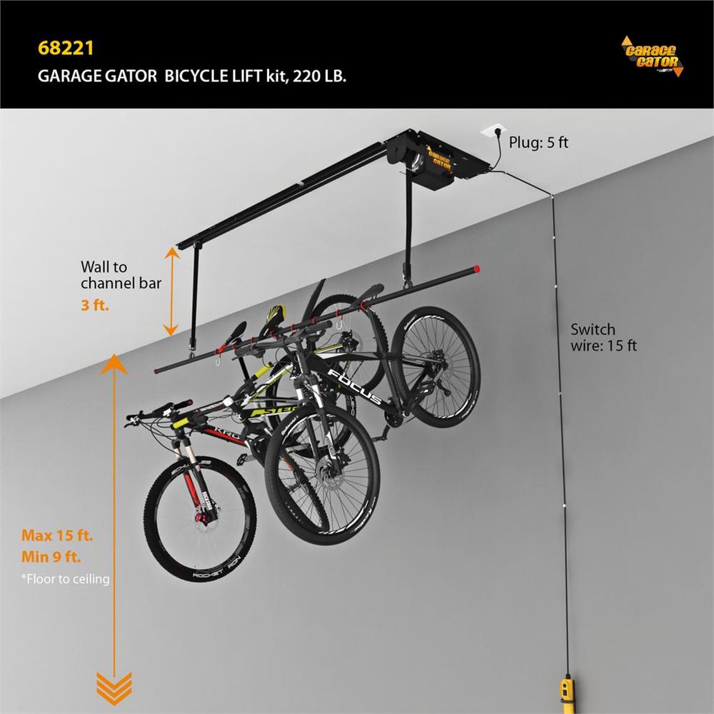Garage Gator Eight Bicycle 220 lb Lift Kit Garage Gator
