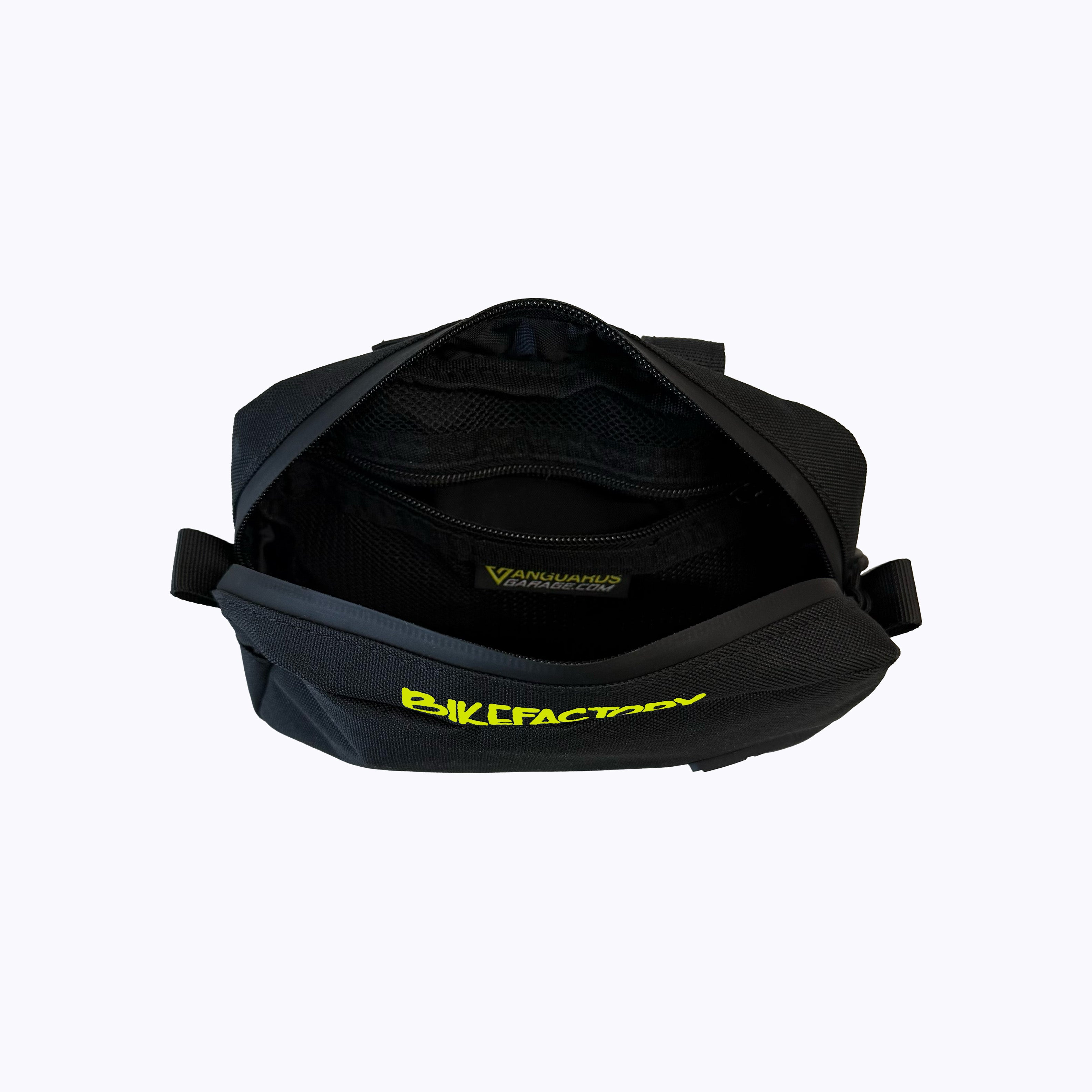 Vanguard's Garage X BIKEFACTORY Fat Sack Handlebar Bag - Hi Viz Yellow