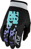 Fly Racing Lite Flake Gloves Black / Blue / Purple Medium
