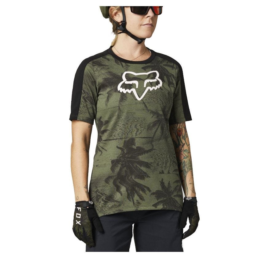 Fox Racing Ranger drirelease Short Sleeve Women's Jersey Medium Olive Green Fox Racing