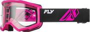 FLY RACING FOCUS GOGGLE BLACK/PINK W/ CLEAR LENS