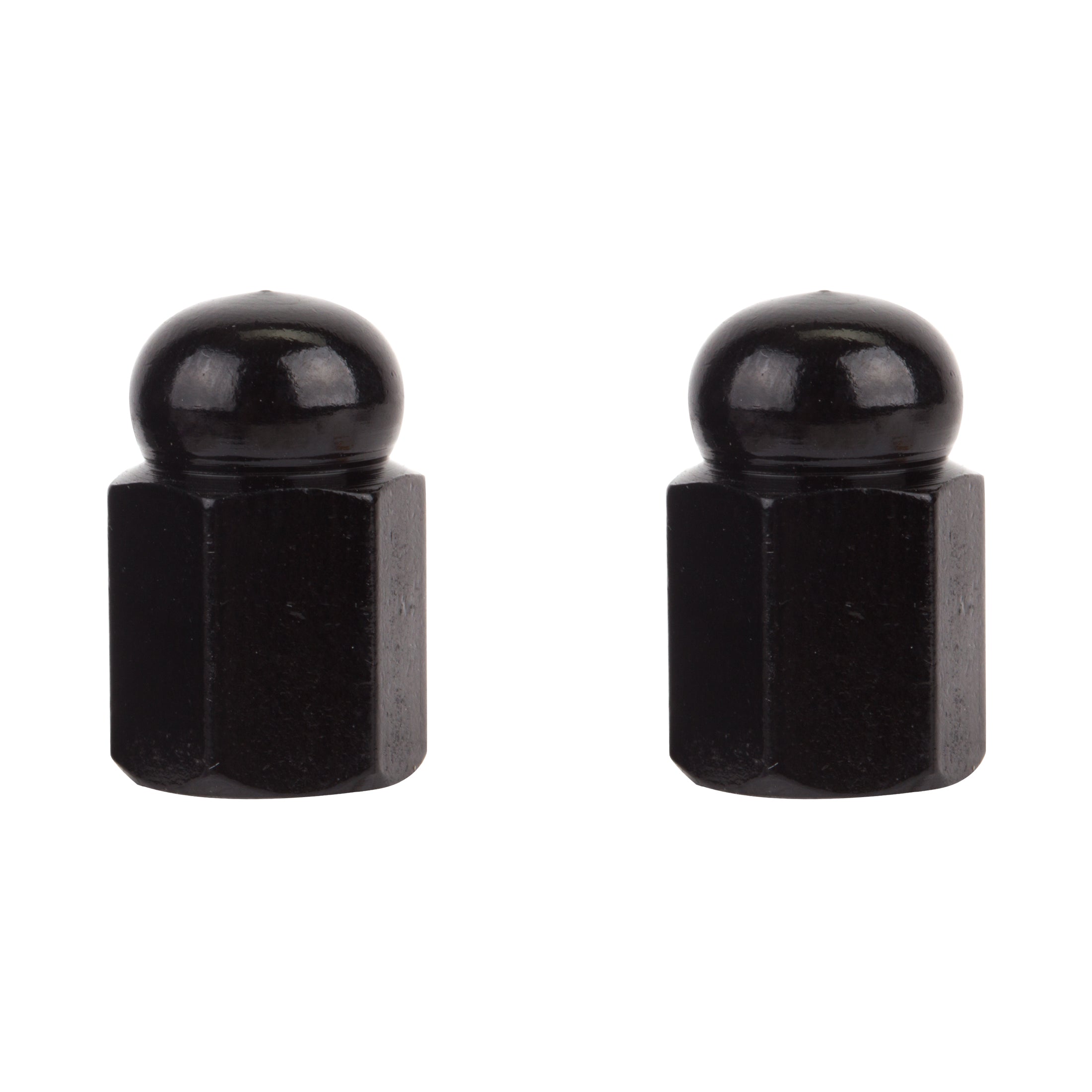 Trik Topz Hex Dome Black Valve Caps (1pr)