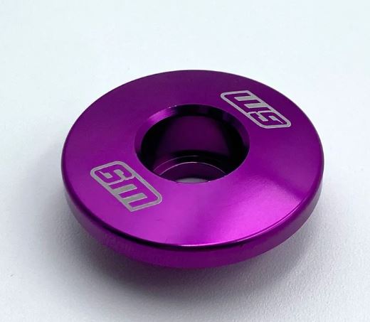 Warp 9 Racing Steerlock Replacement Cap Purple Anodized
