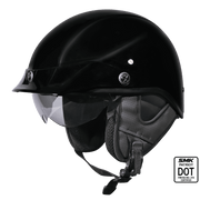 SMK Patriot Half Helmet Gloss Black LG
