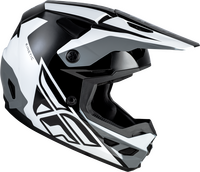 FLY RACING KINETIC CREST HELMET BLACK/WHITE/GREY XL