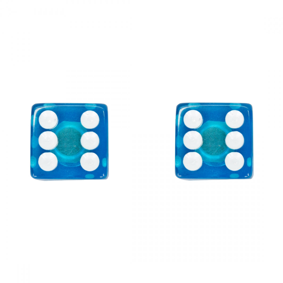 Trik Topz Dice Clear Blue Valve Caps (1pr)