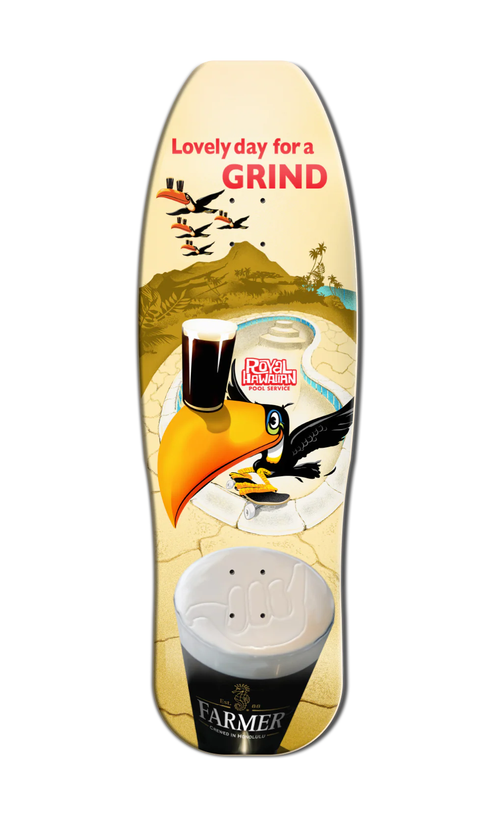 Royal Hawaiian Pool Service Toucan Farmer 33.75" x 10.625" Deck