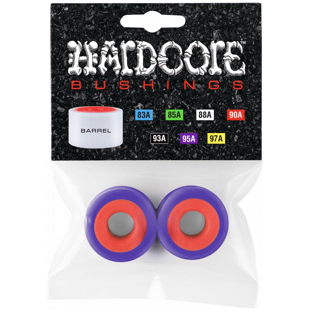 Hardcore Bushings Barrel Bushing 95A - Purple/Red (2 Bushings - 1 Trucks)