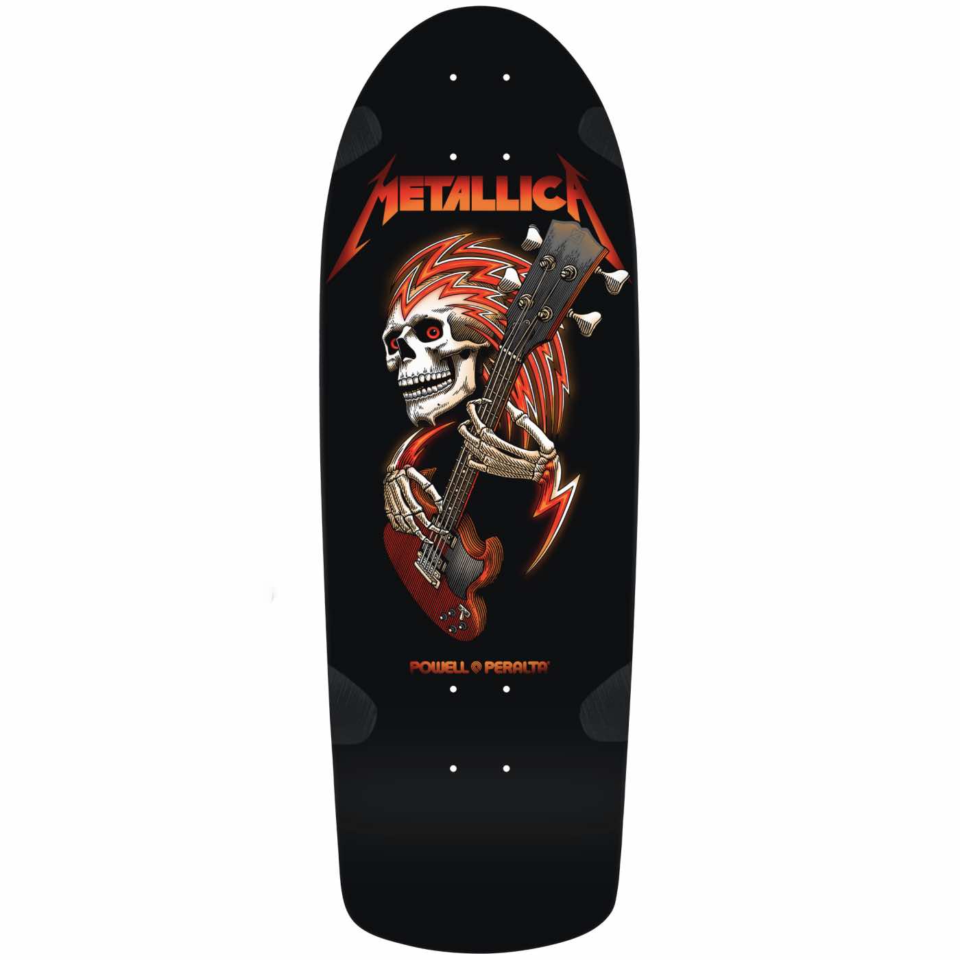 Powell Peralta OG Metallica Collab Classic Skateboard Deck Black - 10"x30"