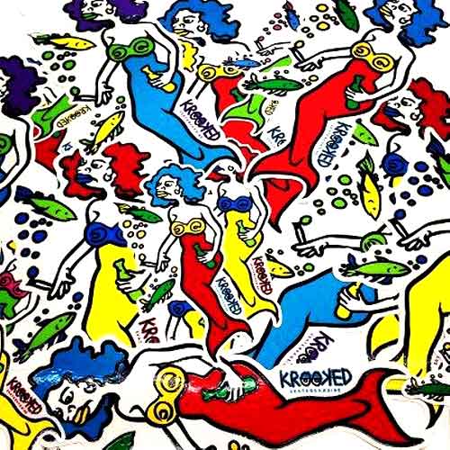 Krooked Mark Gonzales Sweatpants Gonz Blacklight Deck 9.81" BIKEFACTORY Hawaii