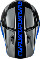 FLY RACING KINETIC CREST HELMET GREY/BLACK/BLUE 2X