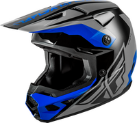 FLY RACING KINETIC CREST HELMET GREY/BLACK/BLUE 2X