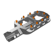 Prickly Foot Peg Wide Raw/Orange Pins for E Ride Pro / ERP