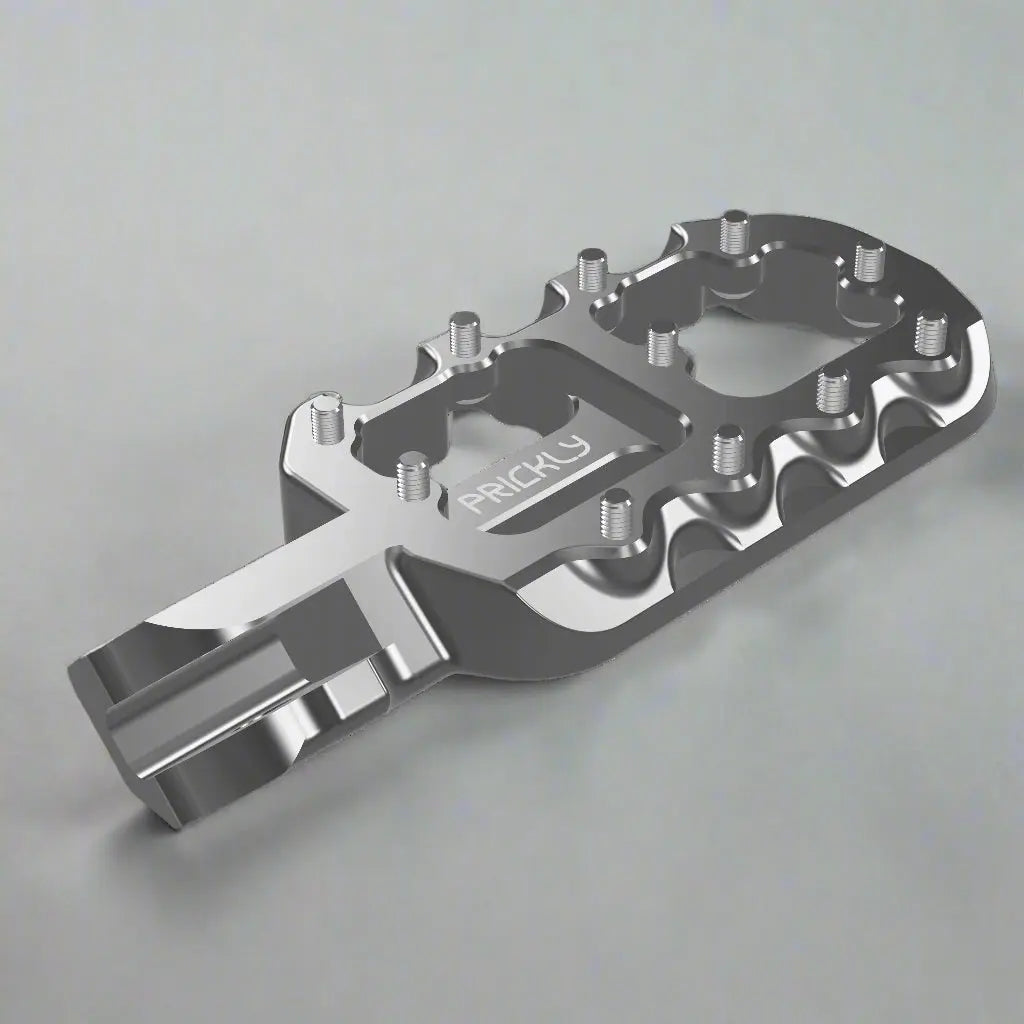 Prickly Raw/Silver Pins Foot Pegs for Surron/ERP Prickly Motorsports