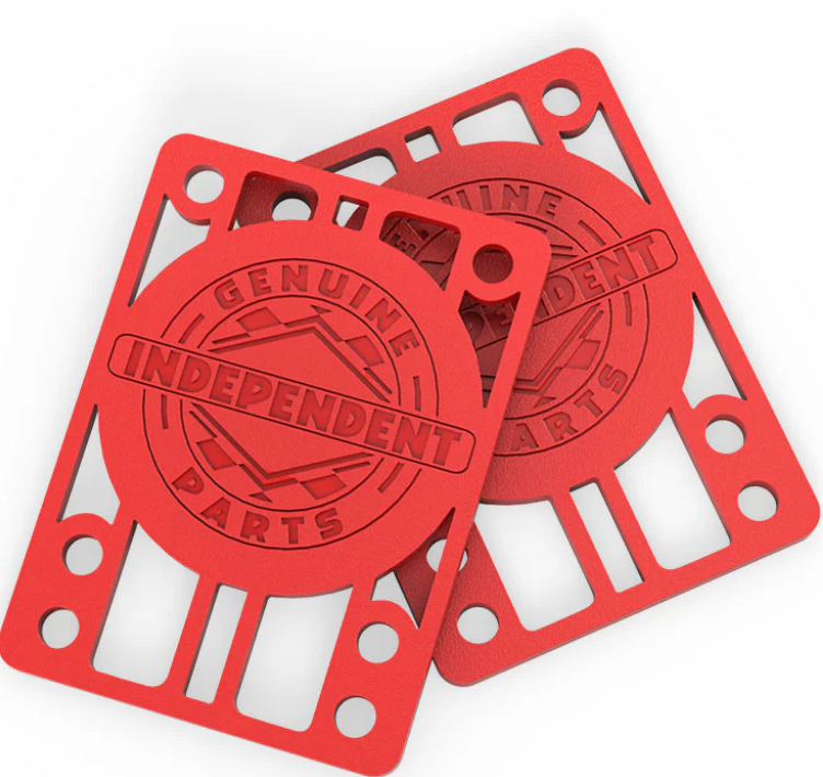 Independent (1/8") Shock Pad Riser Red (Pair)