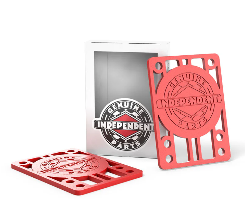 Independent (1/8") Shock Pad Riser Red (Pair)