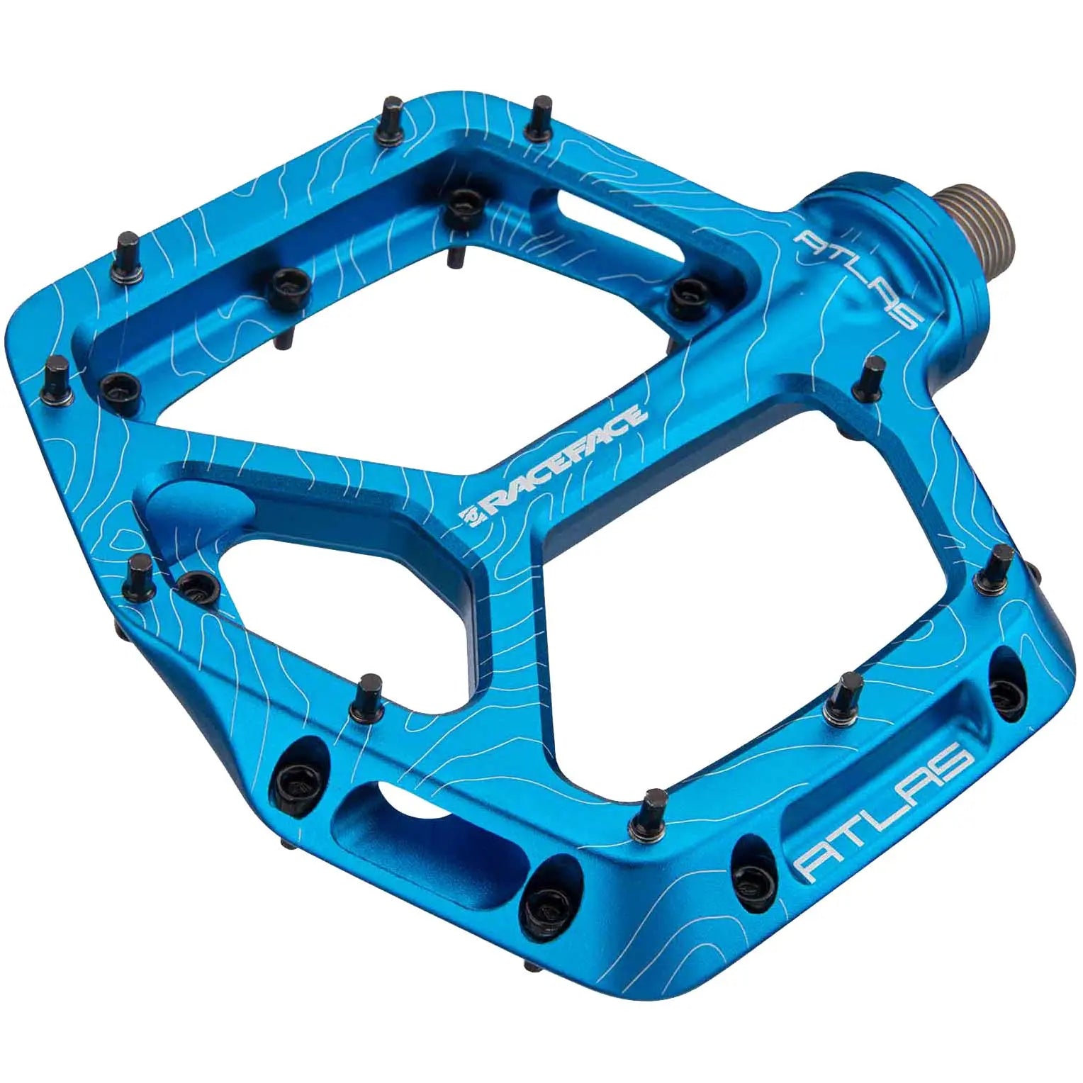 RaceFace Atlas Pedals - Platform, Aluminum, 9/16", Blue RaceFace